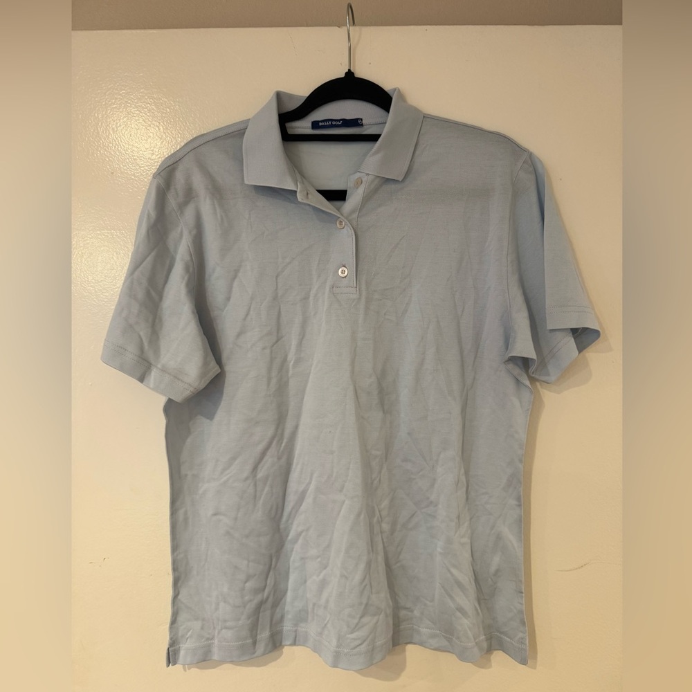 Bally Golf Light Blue Polo Shirt 100% Pure Cotton